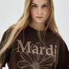 [mardimercredi] T-SHIRT FLOWERMARDI BROWN TAUPE