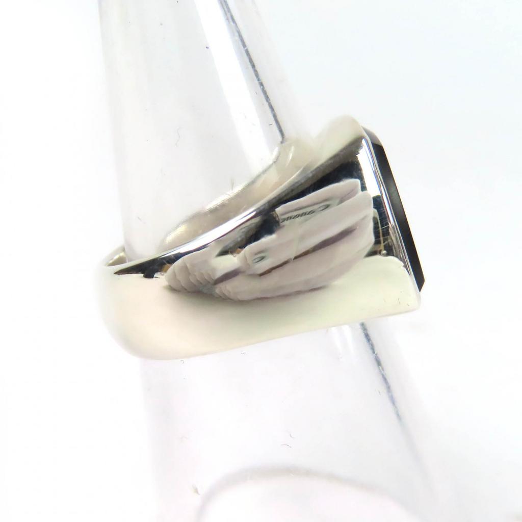Excellent TOM WOOD Ring Cushion Black Onyx Ring Silver 925 Mens 54 Used