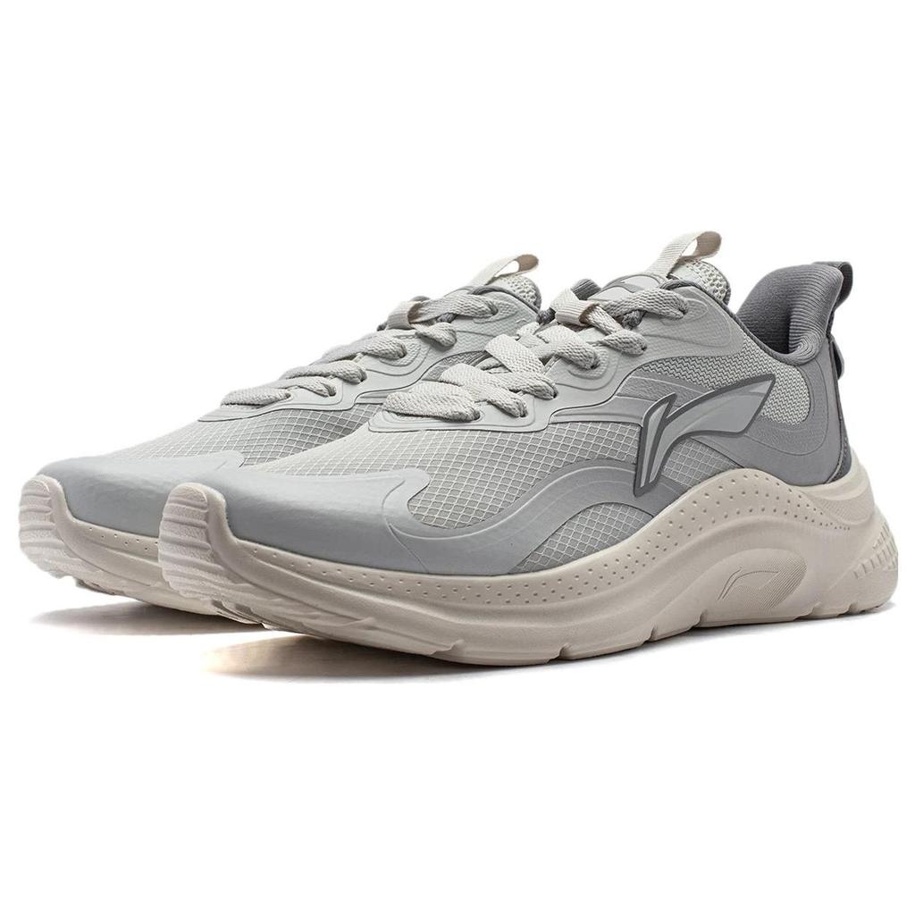 Li Ning Yuyue Trendy Comfortable Wear-Resistant Non-Slip Breathable Low-Top Casual Shoes Men Shoes Gray AGLT151-1