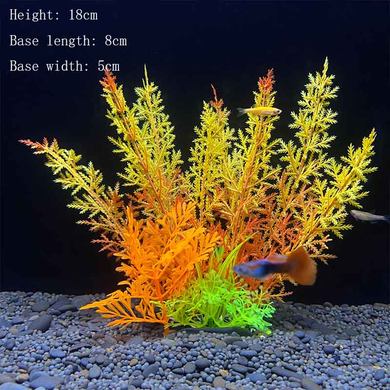 Künstliche Unterwasser-Pflanzen aus Kunststoff für Aquarien, Aquarien, gefälschte Sträucher, grünes Wasser, Gras, Betrachtungssimulation, Dekoration