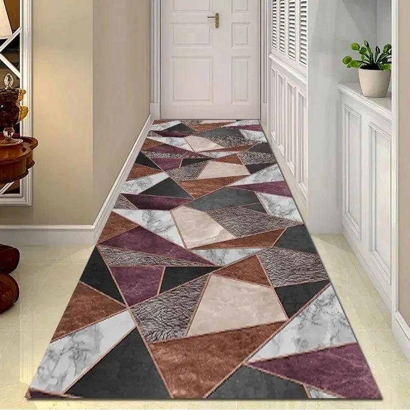 Moderní luxusní dlouhé koberce do chodby, rohož na schody, hotelové podlahové rohože, geometrický koberec do obývacího pokoje, kuchyně, rohož do chodby, tapis, alfombra
