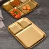 Rectangle Stainless Steel Dinner Plate Food Storage Tray Restaurant Kitchen Dish Tools