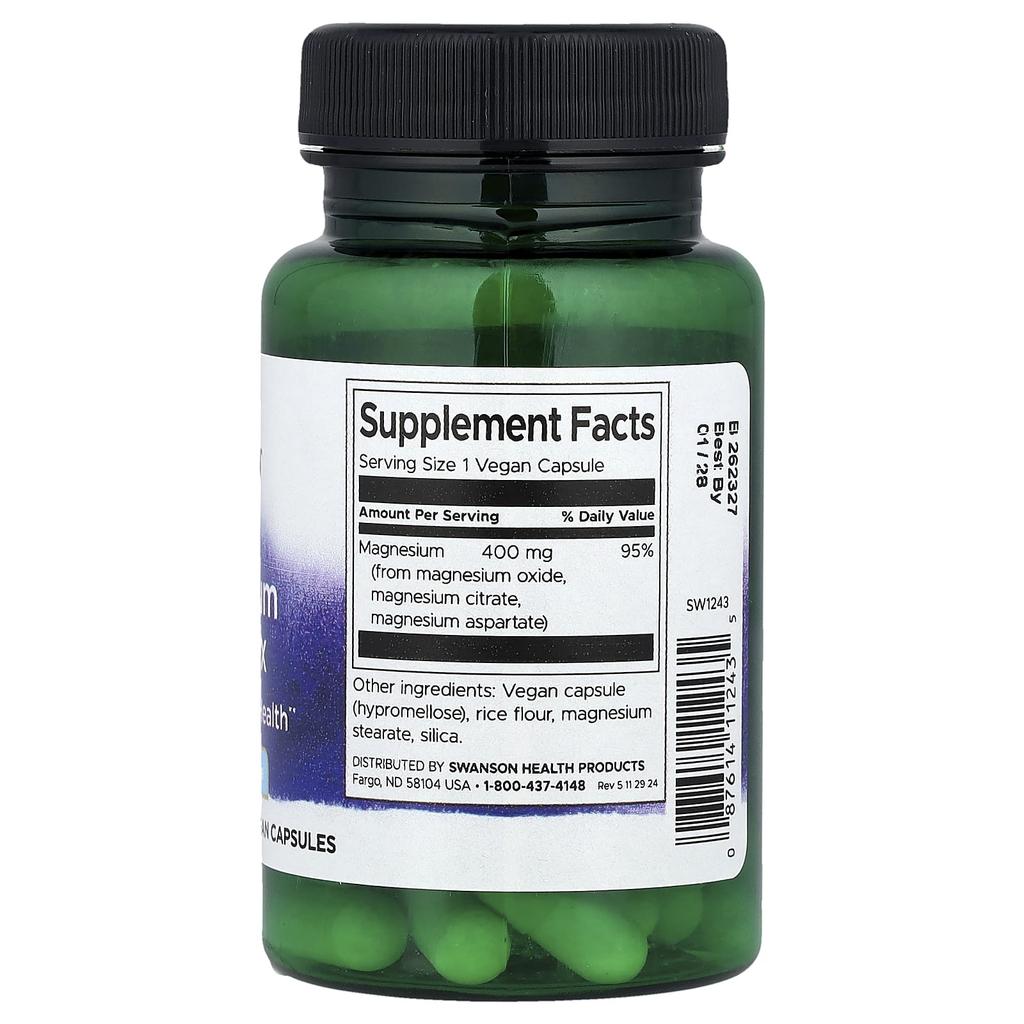 Triple Magnesium Complex, 400Mg, 30 Veggie Caps