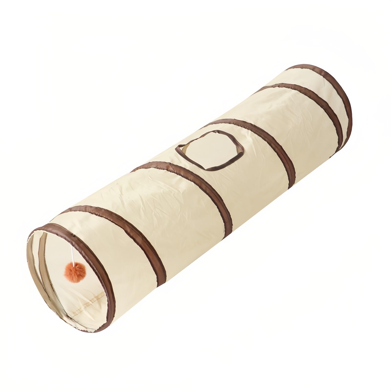 

SunStarsPets Cat Tunnel, a Foldable Cat Tunnel with Ball Toy for Cats, Perfect for Playing, Exercise, and Stress Relief (Linear)