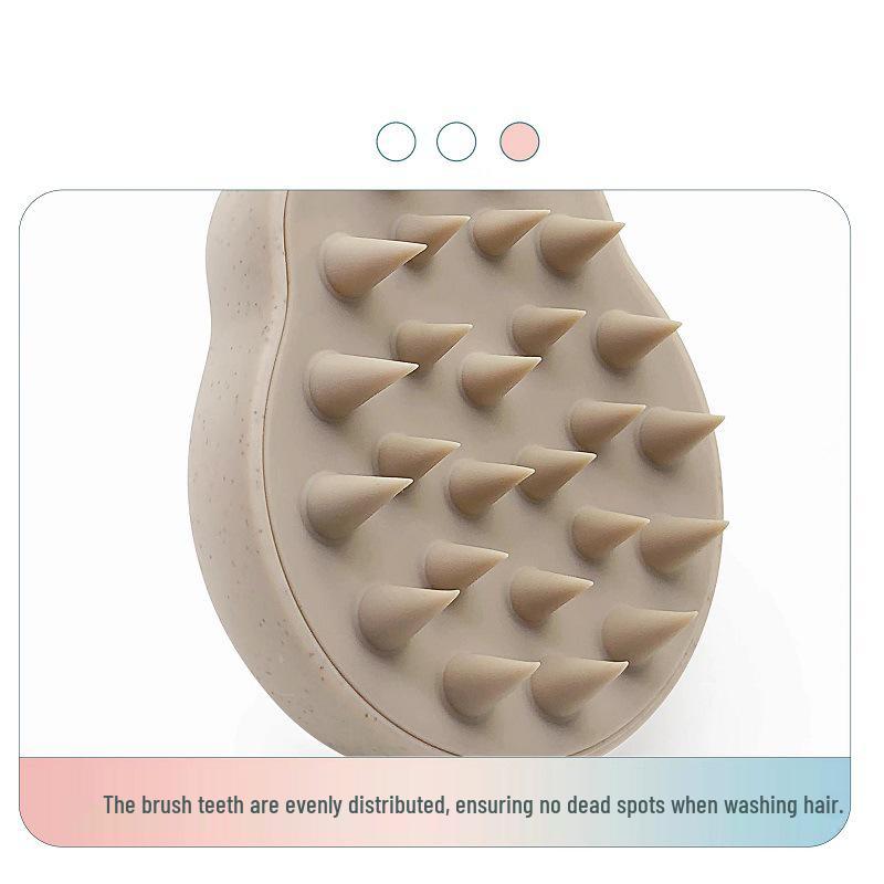 Wheat Straw Morandi Silicone Scalp Massage Brush