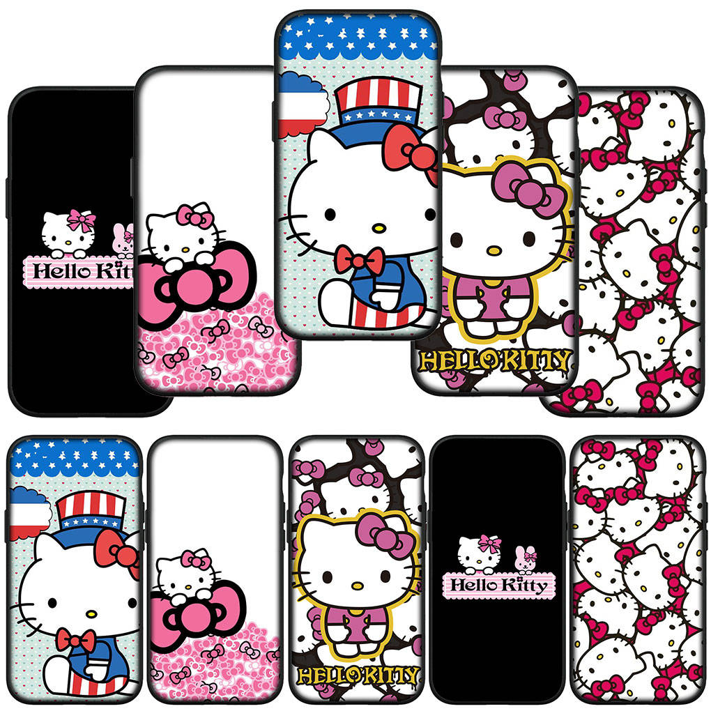

для iPhone 16 15 Xiaomi Redmi Note 13 12 11 Pro Max X 9 14 XR Samsung Galaxy A16 S24 S23 Plus 14C A06 A05 13C Huawei OPPO Hello Kitty милый чехол для телефона