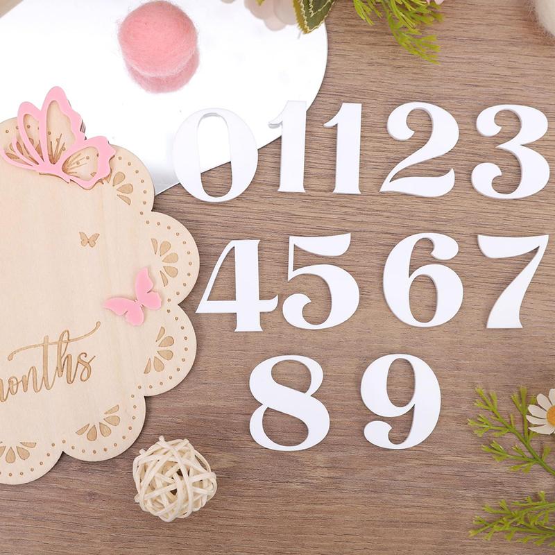Newborn Flower Photography Accessories Newborn Photography Props Baby Accessories Milestone Wooden Sticker Shooting Props Gifts