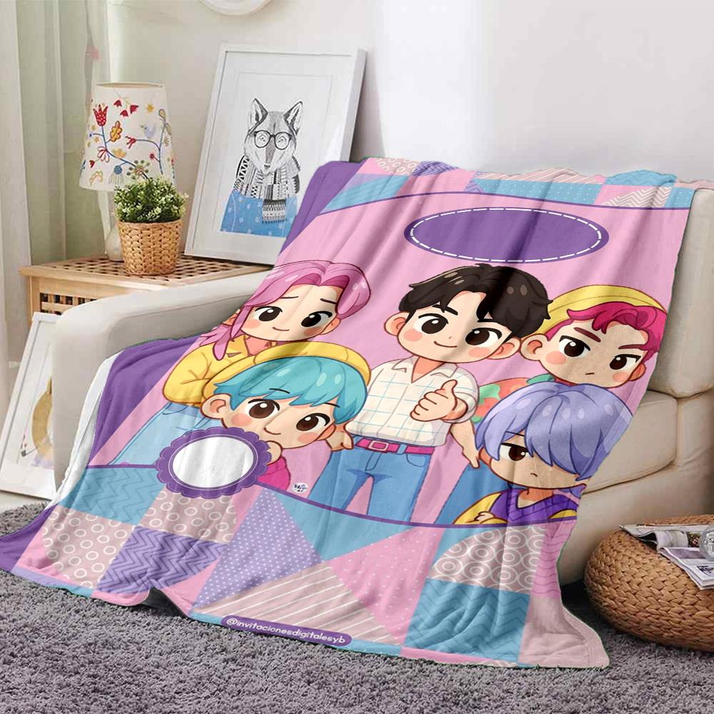 Colorful Friends Together Blanket Soft Throw Blanket For Home Bedroom Bed Sofa Travel Office Solid Christmas Blanket