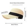 Fashion Wide Brim Woven Straw Hat Sunshade Breathable Women's Sun Hats Lightweight Woven Straw Baseball Straw Hats Summer
