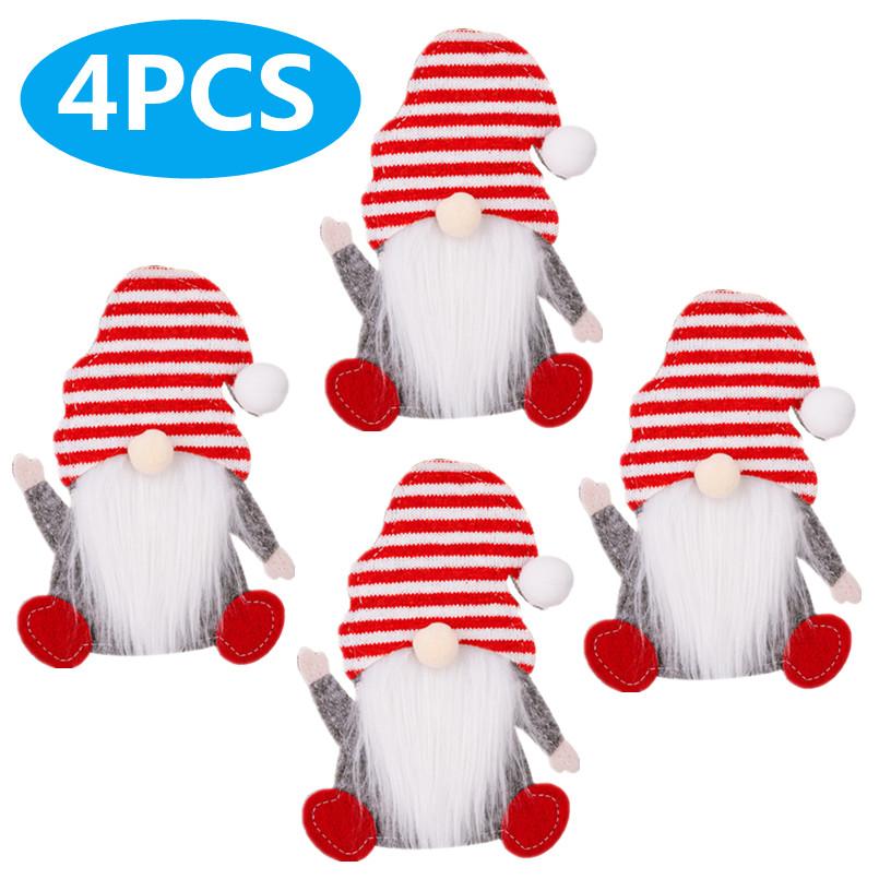 4/2/1KS Vianočná taška na príbory Santa Claus Vrecko na uloženie noža a vidličky Vianočné novoročné dekorácie stolového riadu Domáca ozdoba