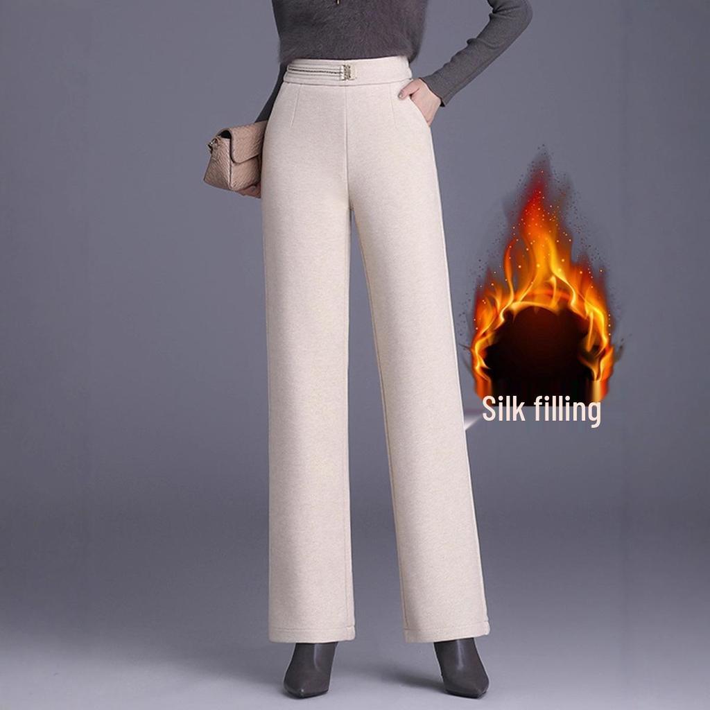Woolen Wide-Leg Fleece-Lined Pants - Stylish Mom's Autumn/Winter 2026 Bestseller