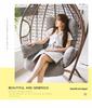 Hanging Basket Seat Cushion with Thickened Backrest - Swing & Rocking Chair Cushion for Indoor/Outdoor Use