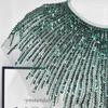 Embroidery Lace Frontal Rhinestone Applique Women's Clothing Apparel  Wedding Party Performance