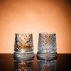 Whiskey Glasses Rotatable Tumbler Crystal Glass Cups Drinking Glasses with Creative Coasters for Scotch,Bourbon,Cocktails