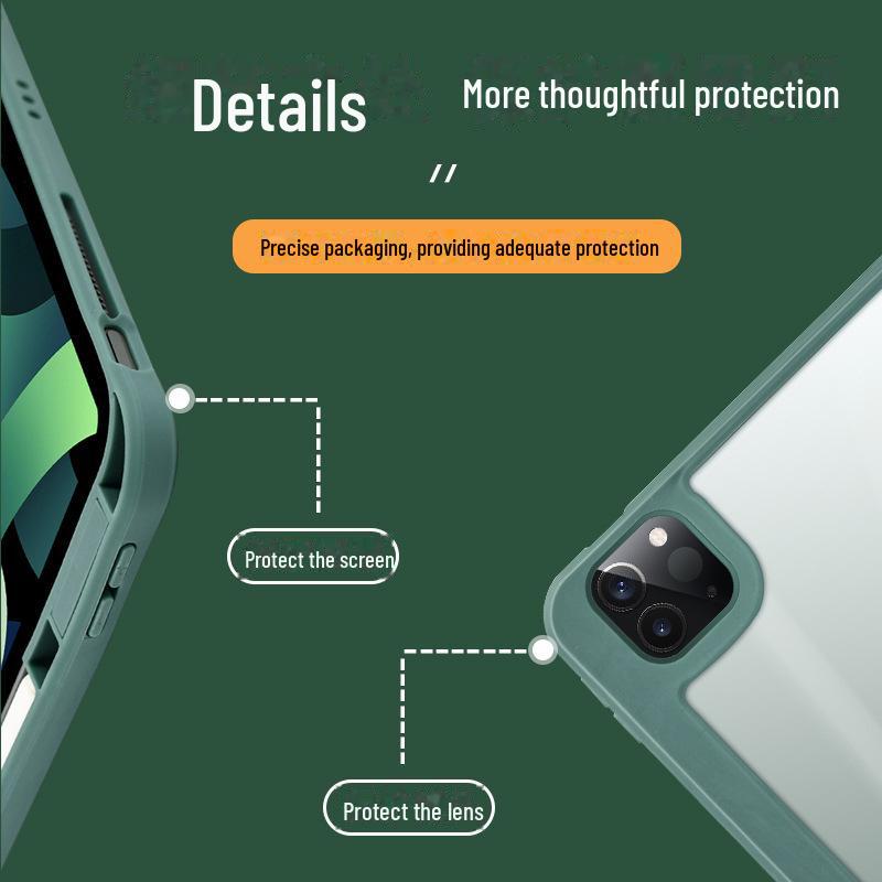 iPad Air4/5 & Pro11 Acrylic Y-Fold Protective Case, Mini 6 Anti-Fall Tablet Cover