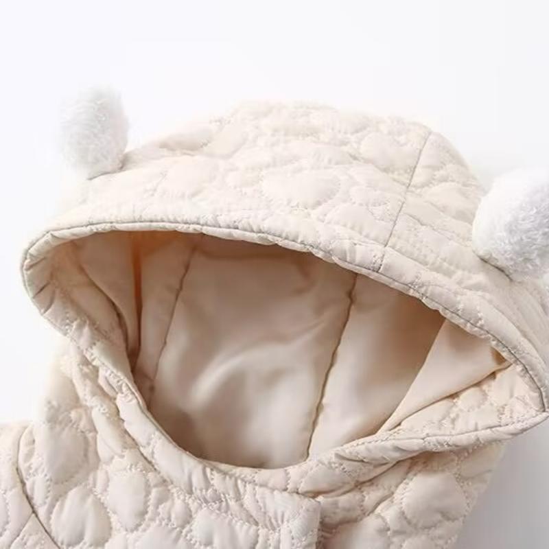 Winter Childrens Thickened Down Bodysuit Baby Clothes Warm Hooded Fleece Jumpsuit