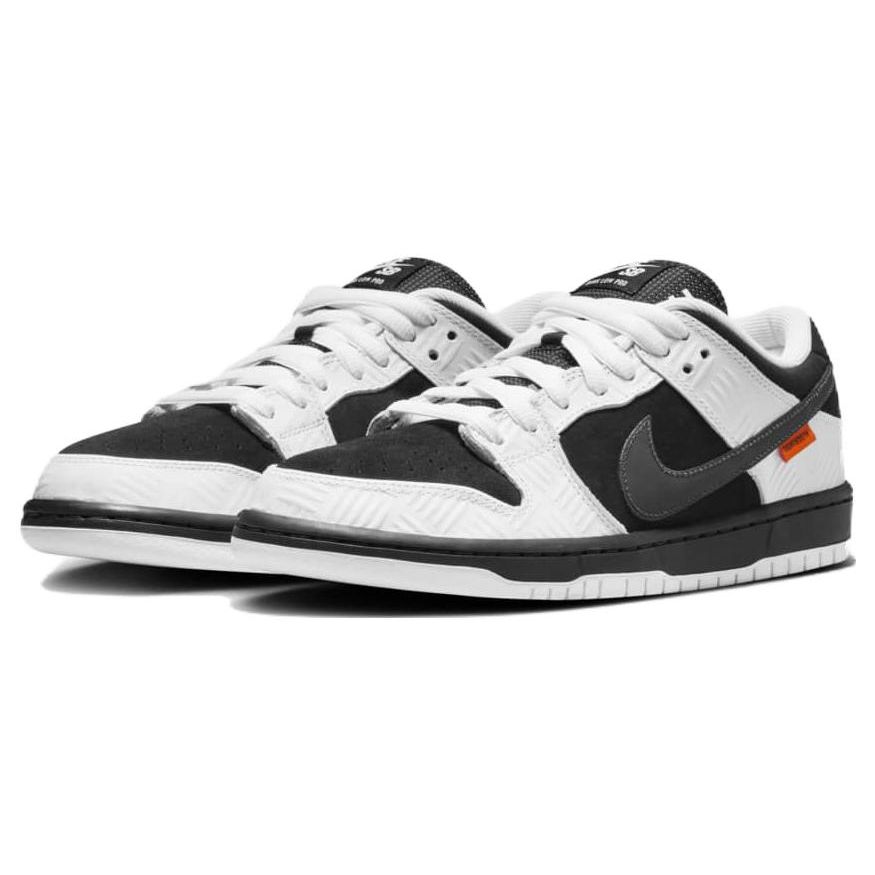 TIGHTBOOTH X Nike Dunk Low SB Unisex Sneakers White Black Safety-Orange FD2629-100