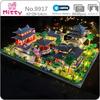 Lezi Architecture Ancient Pavilion Temple Tower Lake Garden Gate LED Light Model Mini Diamond Blocks Bricks Building Toy No Box