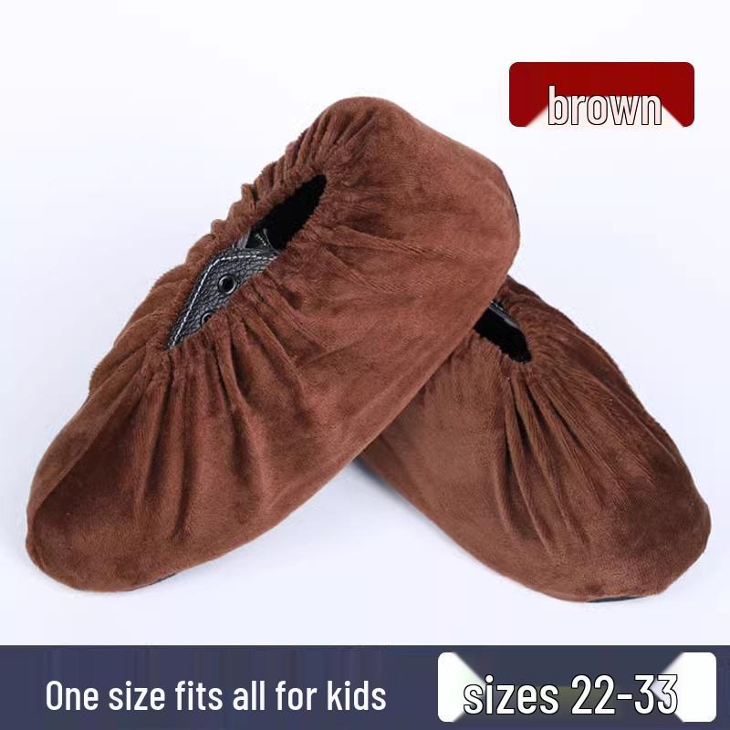 Washable Fleece Anti-Slip Indoor Shoe Covers for Kids