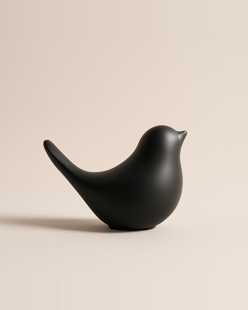 Módní socha ptáka vynikající detaily keramické trojrozměrné