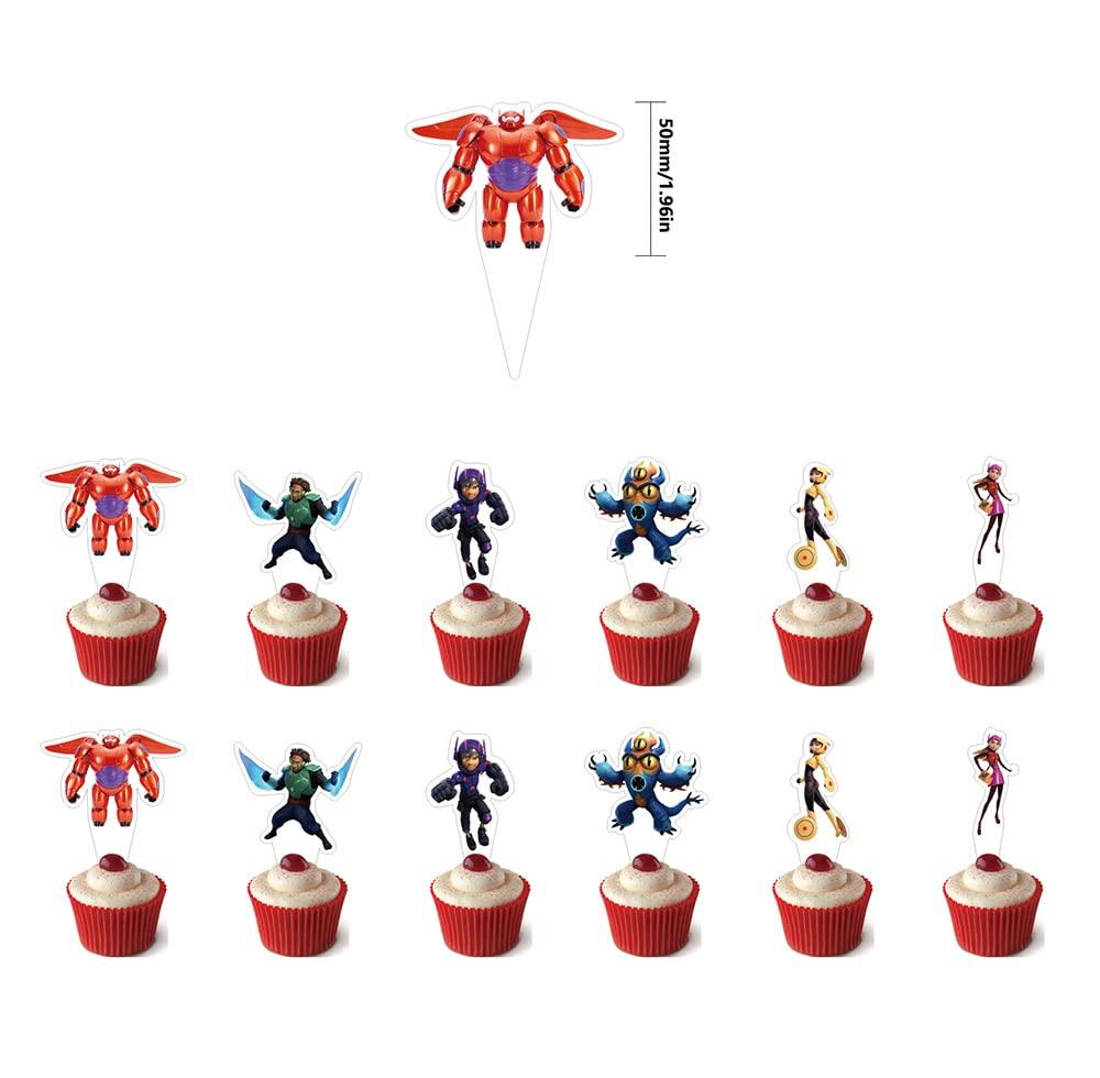 Baymax Birthday Decorations Party Set, Big Hero 6, Disney Character, Cute White Balloons, Happy Birthday Garland, 32-Piece Set, for Boys and Girls