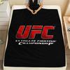 UFC Printed Flannel Blanket, soft throw for bedroom sofa, washable, Christmas present, great gift.