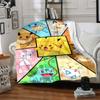 1PC Pokemon, Blanket Soft Warm All Season Throw for Sofa, Bed, Car, Office Vibrant Colorful Design, Durable & Cozy Gift