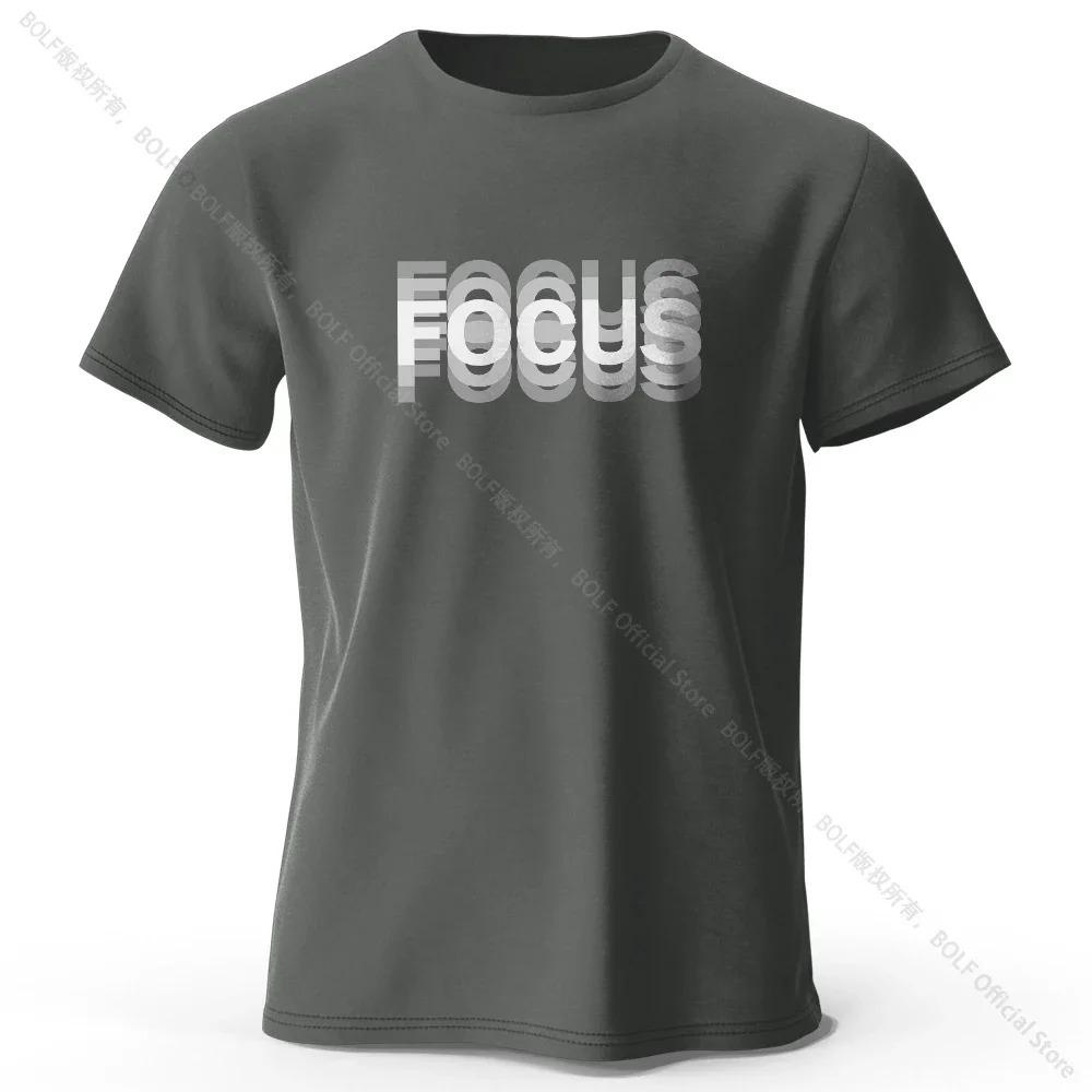 Fokus Buchstabe Minimalistischer Stil 100% T-Shirt, Leichtes Rundhals Kurzarm-T-Shirt, Perfekt für Männer & Frauen