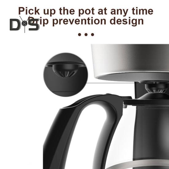 Taşınabilir Kahve Makinesi Büyük Kapasiteli Damlama Önleyici Otomatik Kapanma Kolay Temizlenebilir Yeniden Kullanılabilir Filtre Kahve Makinesi Mutfak Aksesuarları