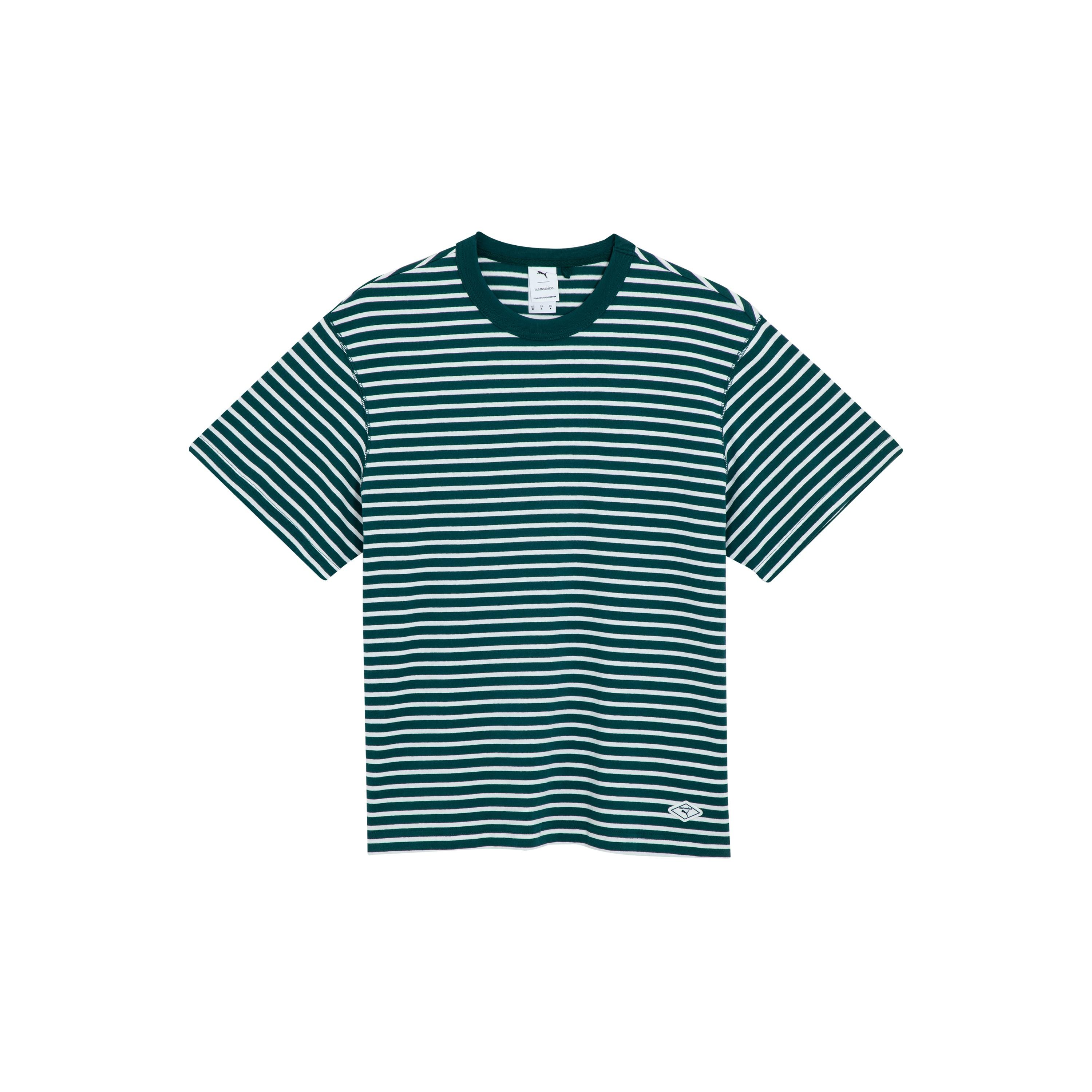 PUMA X Nanamica Striped T-Shirt  Green  Men s 539854-80 XS