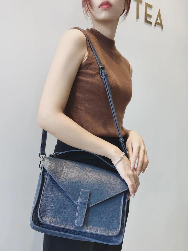 Vintage Genuine Leather Women's Large Capacity Tote Briefcase Bag