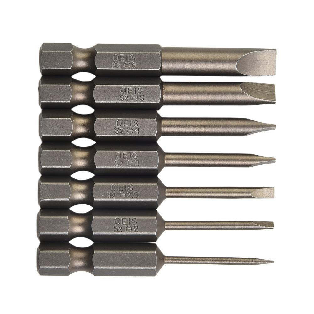2.0 Screwdriver Bit 2.5 3.0 4.0 6.0 6.35mm Shank 7PCS