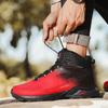 Botas de nieve de invierno para hombre, zapatillas de deporte de cuero impermeables, botas muy cálidas para hombre, Botas de senderismo para exteriores, zapatos de trabajo