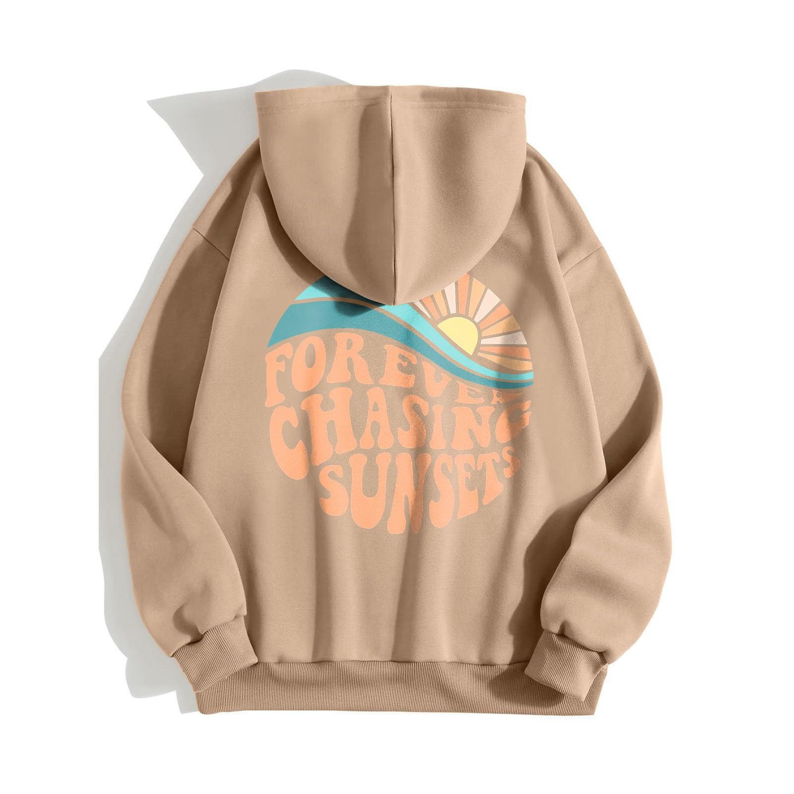 

Женские толстовки оверсайз, пуловеры, толстовки, флисовые свитера с длинными рукавами и карманами, зимне-осенние наряды L бежевый