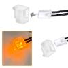 TRZX ABS Yellow Pedal Turn Signal LED Lights for Tamiya 1/14 RC Trailer Tractor Truck R620 Accessories (White Cover)