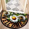 Yousheng Front Door Mat Entrance Half Circle Rug Outside Entry Welcome Mat Doormat with Non Slip Rubber Backing for Front Door Entryway