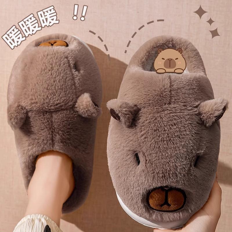Heel Cotton Slippers 2025 New Autumn and Winter Indoor Home Plush Warm Non-slip Outer Wear Cotton Mop