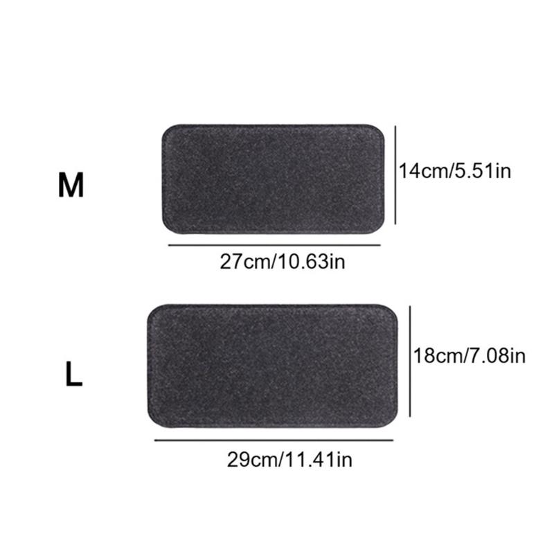 4Pcs Protective Bag Bottom Shaper Pads With Round Corners Practical Felt Insert For Purse Backpack Travel Organizer