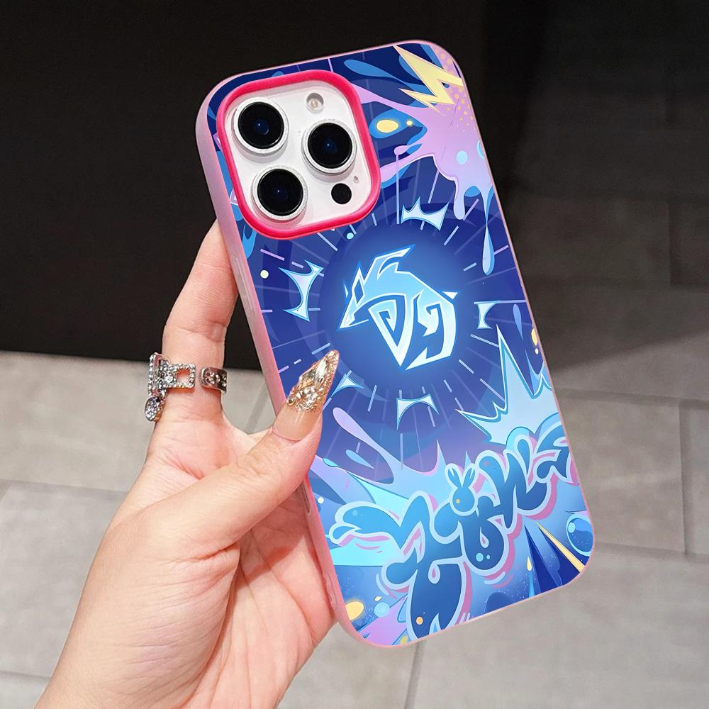 Game GI Mualani Jelly Double layer Rose Red Mobile Phone Case for iPhone 17 16 15 14 13 12 11 Air Pro Max Plus Protective