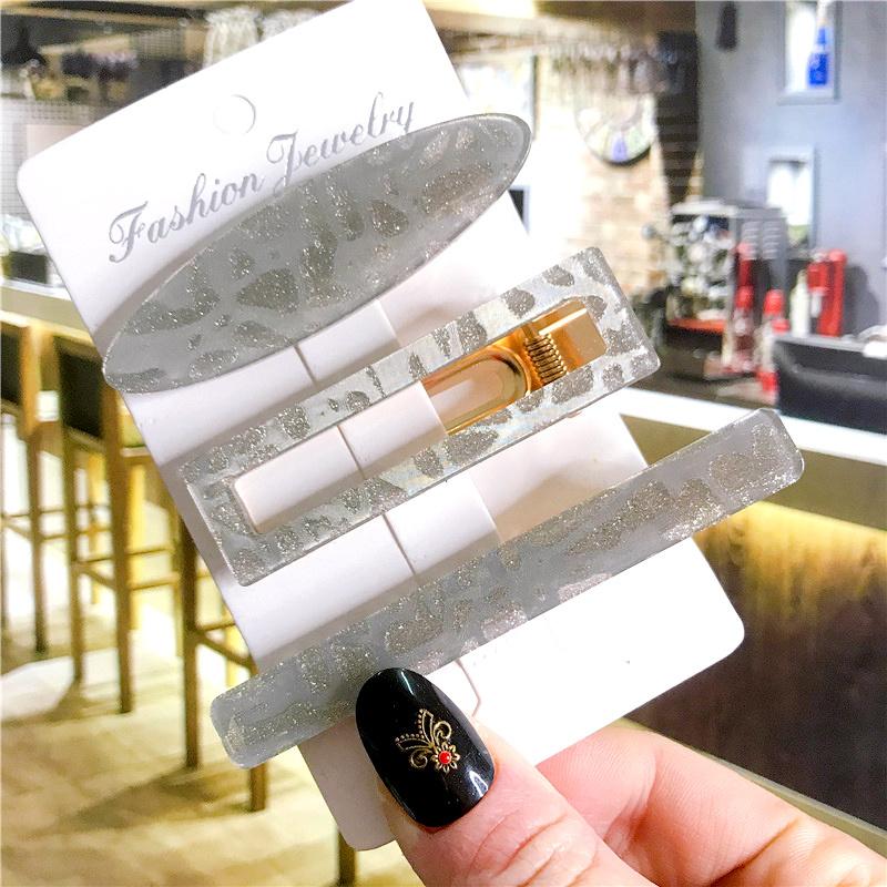 Koreanisches trendiges buntes Acetat 3-teiliges Haarspangen-Set Haarnadel für Frauen Mädchen Haarspangen Zubehör Schmuck Haarklammer Kopfbedeckung