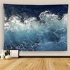1pc Ocean Waves Tapestry Wall Art - Navy Blue, 60x40 Inch, Abstract Polyester Indoor/Outdoor Decor for Bedroom, Dorm, or Living