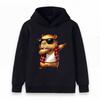 Kids Boys Girls Casual Hoodie, Cool Dab Capybara Wearing Sunglasses Plaid Shirt Graphic Print Pullover Hooded Sweatshirt, Soft Lightweight