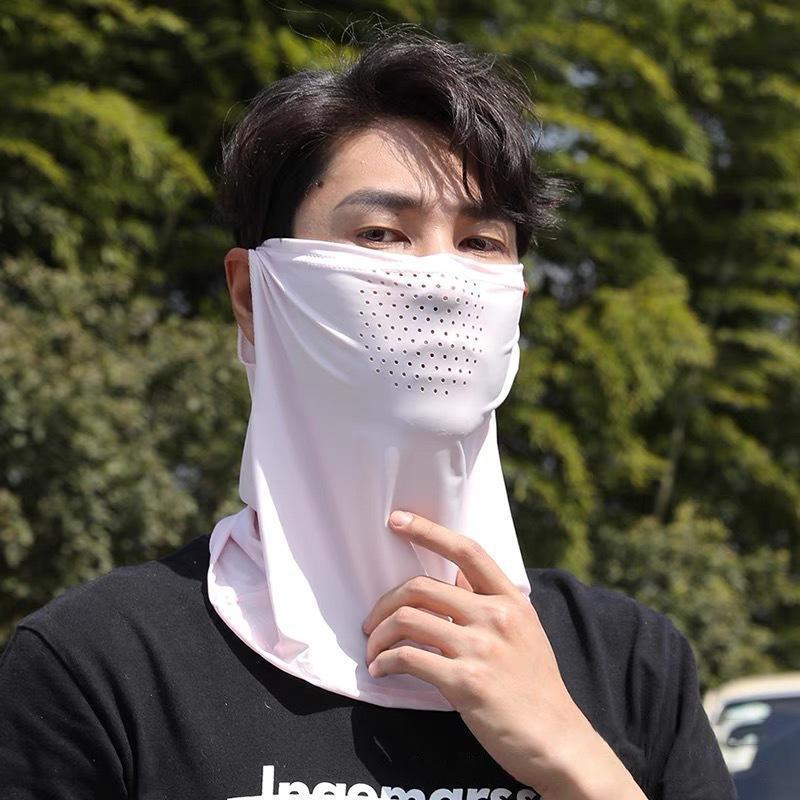 Sunscreen Face Scarf Unisex Uv Protection Outdoor Neck Wrap Cover Sports Sun Proof Bib Ice Silk Mask Face Neck Wrap Cover