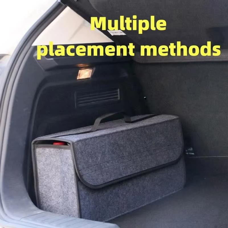 Large Car Trunk Organizer Soft Felt Storage Box Boot Storage Bag Auto Storage Tool Accessories