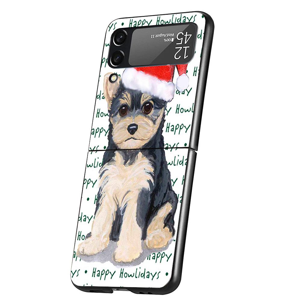Yorkshire Terrier Hund Welpe Hülle Handyhülle Für Samsung Galaxy Z Flip 7 6 5 4 3 5G Flip7 Flip6 Flip5 Flip4 Flip3 Schwarz Fundas S