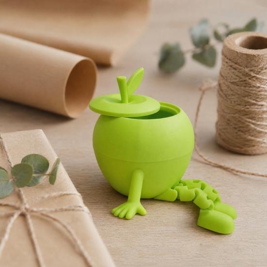 Small Fruit Shaped Container, 3D Printed Fruit Candy Small Items Storage Box with Movable Joints for Office Desktop, Home Decor