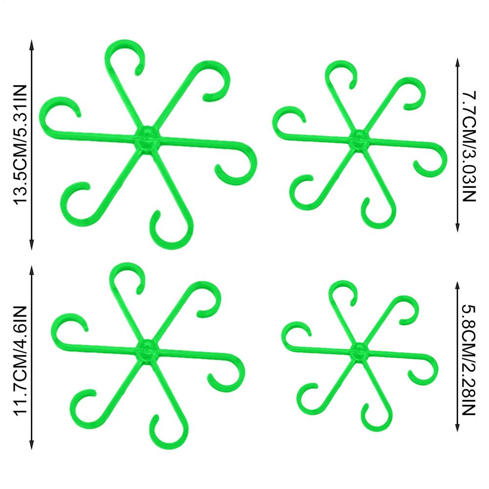 4PCS Plant Stem Support Clips Flower Stem Gathering Frame, Support Fixer Anti-Toppling, Hydroponic Branch Fixing Pot Rack