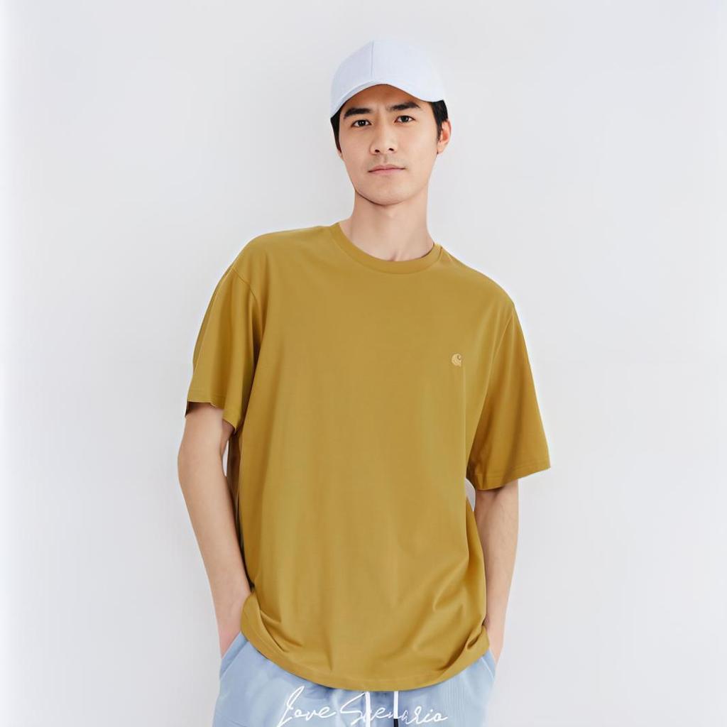 Carhartt WIP FW24 S/S Chase T-Shirt Chase Logo Embroidered Gold Label Series Loose Fit Logo Letter Pattern Short Sleeve T-Shirt I026391-22J-XX