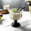 Palace-Style Crystal Glass Dessert Cup for Ice Cream, Yogurt, Fruit Salad, and Bird's Nest