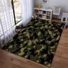 Armee Militär Camouflage Muster Teppich in Grün- und Schwarztönen 1 Teppich für Dekoration Geeignet für die Verwendung als rutschhemmend 1 für 1 Zimmer und Schlafzimmer Sofas